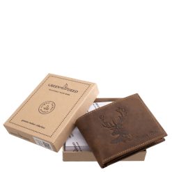 A GREEN DEED márka prémium, kisméretű, valódi bőr férfi pénztárca modellje különleges választás a természetkedvelő, igényes férfiak számára.