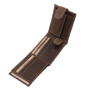 A GREEN DEED márka prémium, kisméretű valódi bőr férfi pénztárca modell tökéletes választás a természetkedvelő, igényes férfiak számára.