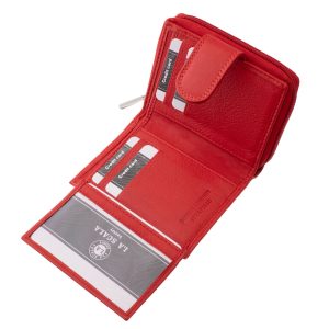Stílusos, kis méretű női bőr pénztárca valódi bőrből, divatos színekben. Praktikus, kompakt kialakítású, és RFID védelemmel is elláttuk.