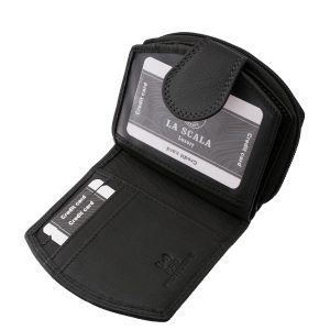 Sokoldalú és praktikus kialakítású, kis méretű női pénztárca valódi bőr alapanyagból, RFID védelemmel is felvértezve, minőségi díszdobozban.