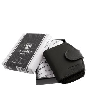 Sokoldalú és praktikus kialakítású, kis méretű női pénztárca valódi bőr alapanyagból, RFID védelemmel is felvértezve, minőségi díszdobozban.