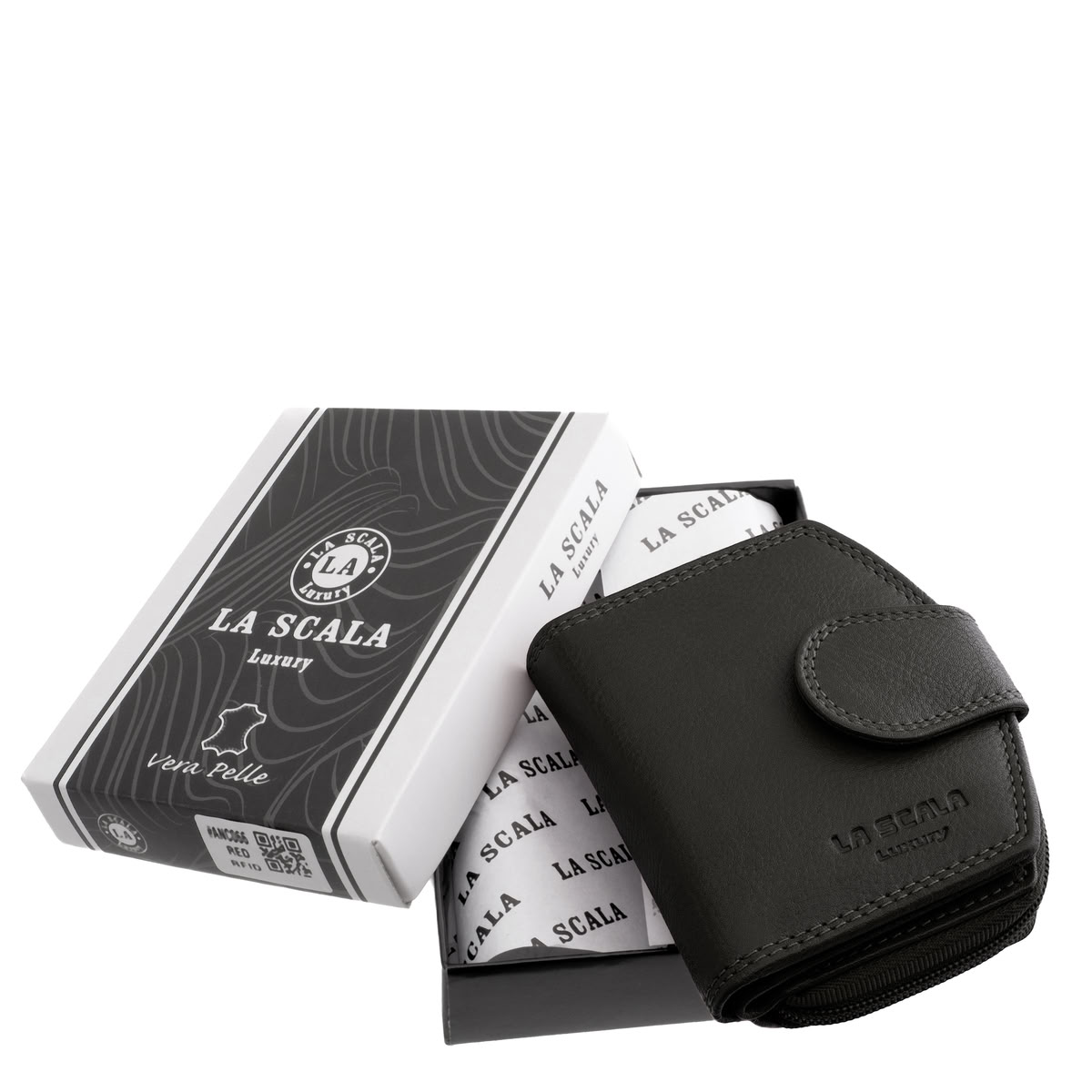 Sokoldalú és praktikus kialakítású, kis méretű női pénztárca valódi bőr alapanyagból, RFID védelemmel is felvértezve, minőségi díszdobozban.