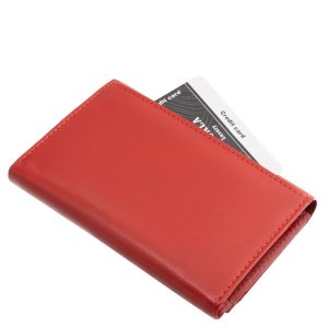 Számos divatos színben elérhető, közepes méretű, praktikus női bőr pénztárca, minőségi díszdobozban, igényesen csomagolva.