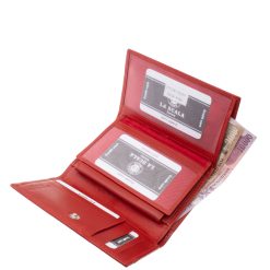 Számos divatos színben elérhető, közepes méretű, praktikus női bőr pénztárca, minőségi díszdobozban, igényesen csomagolva.