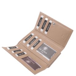 Divatos színekben készült, praktikus valódi bőr női pénztárca, ideális méretben, RFID védelemmel, igényes díszdobozos kivitelben.