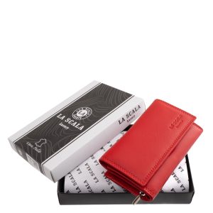 Divatos színekben készült, praktikus valódi bőr női pénztárca, ideális méretben, RFID védelemmel, igényes díszdobozos kivitelben.