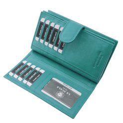 Elegáns, valódi nappa bőrből készült női bőr pénztárca, amely RFID blokkoló réteggel is rendelkezik és stílusos díszdobozban érkezik.