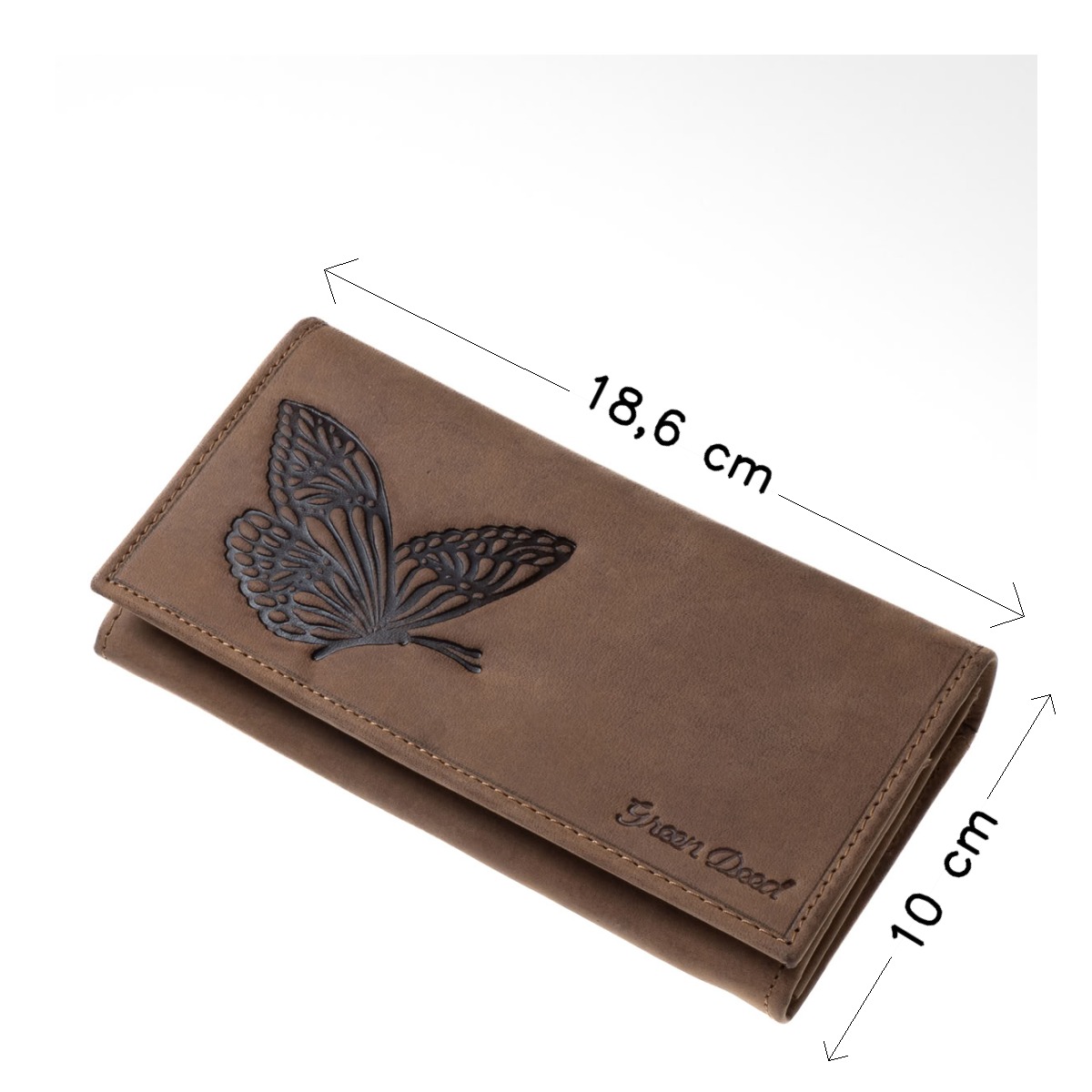 Lepke mintás GreenDeed bőr női pénztárca BTF281 - Image 6