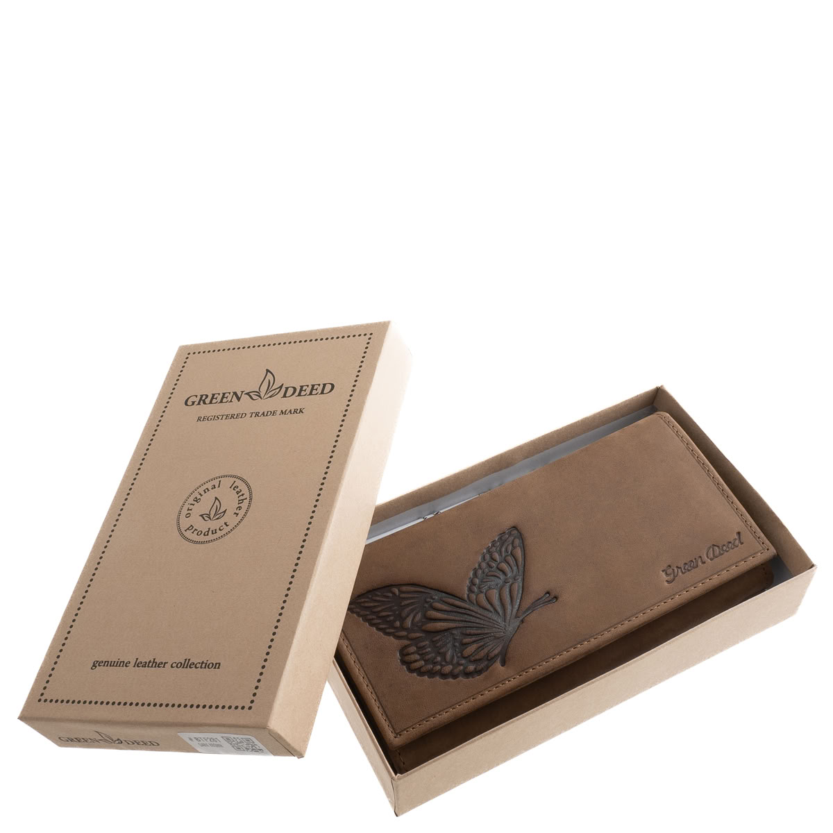 Lepke mintás GreenDeed bőr női pénztárca BTF281 - Image 3