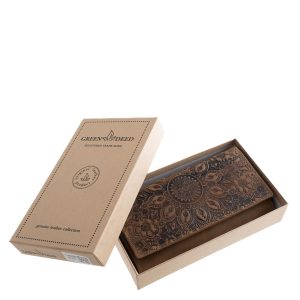 Mandala mintás női bőr pénztárca GreenDeed - külső kép dobozzal