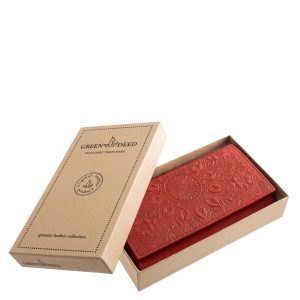 Mandala mintás női bőr pénztárca GreenDeed - külső kép dobozzal