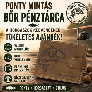 ponty mintás pénztárca